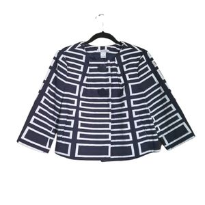 Peter Nygard Blue and White Pea Coat 10